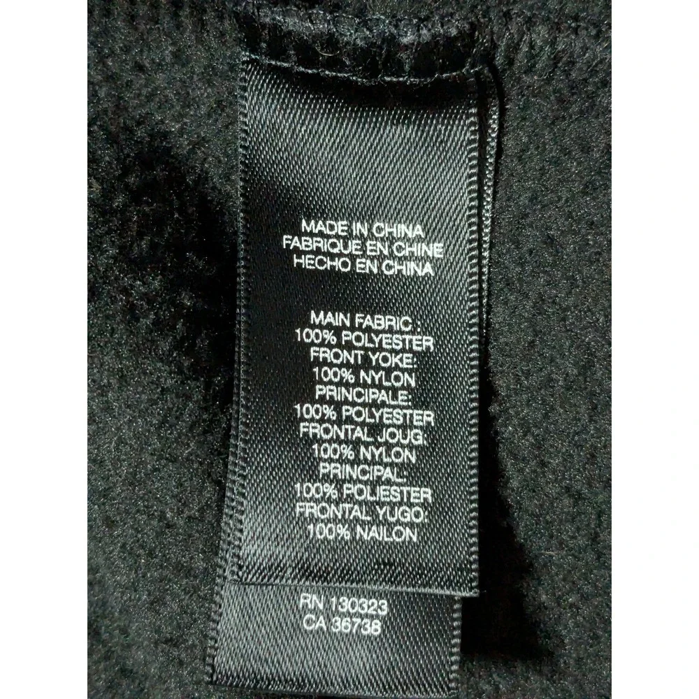 Kenneth Cole New York Men Large Black Full Zip Fleece Quilted Mixed Media Jacket